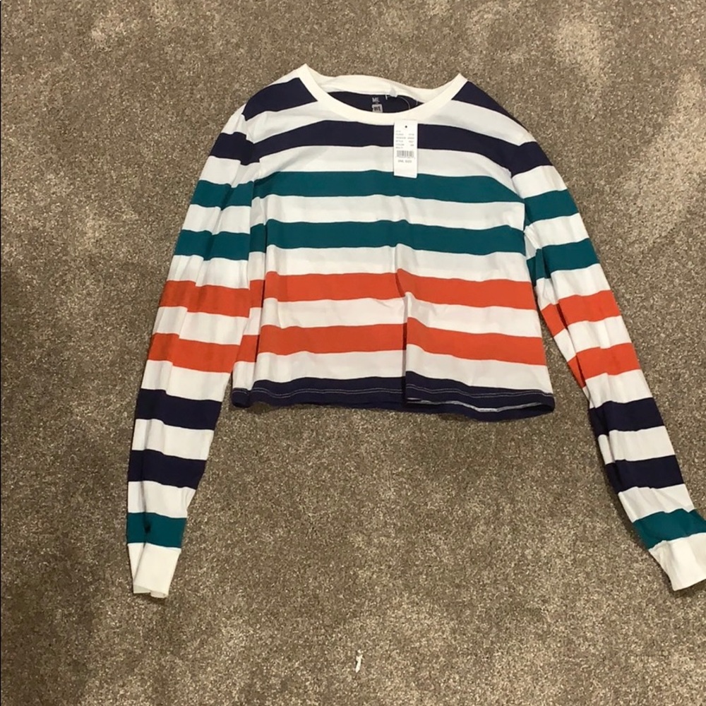 Striped long sleeve top